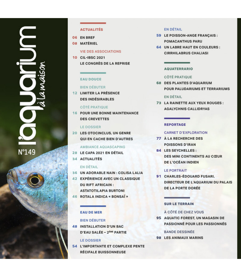 Aquarium à la maison n° 149 Janvier / Février 2022
